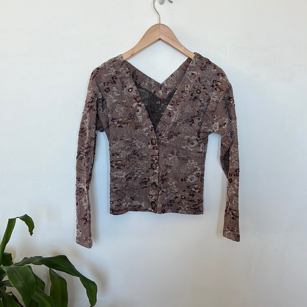 Free People Purple Long Sleeve top